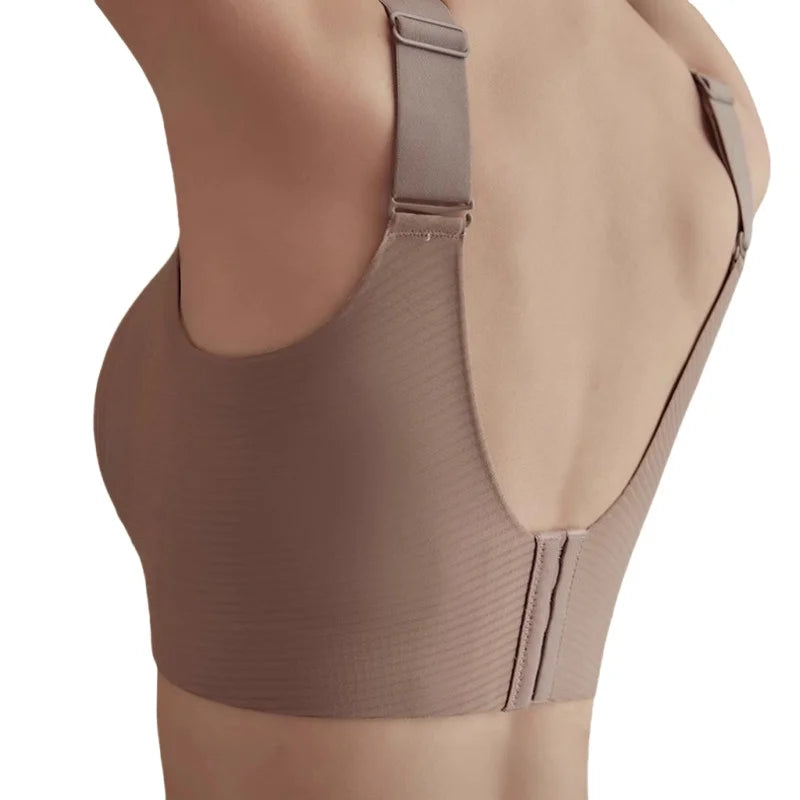 Push-Up Bras For Women Non-wire Padded Bra Seamless Underwear Plus Size V-neck Bra Top Sexy Lingerie Wide Straps Intimates M-4XL